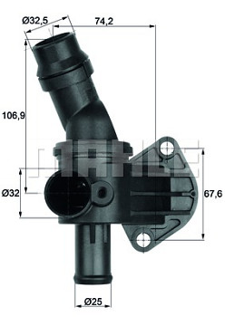 MAHLE Termostat VW EOS (1F) GOLF V (5M 1K) 2.0 (87°)