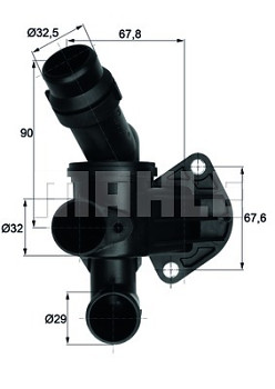 MAHLE Termostat AUDI A4 (B7 8E 8H) A6 (4F C6) 2.0 TFSI (87°)