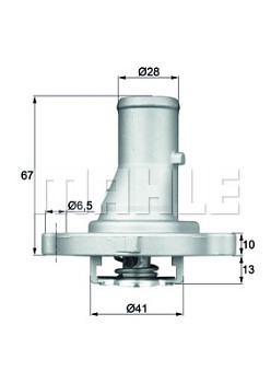 MAHLE Termostat LANCIA YPSILON (843 840A) Y10 (156) (87°)