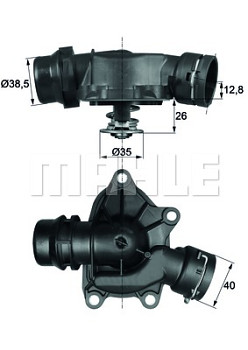 MAHLE Termostat BMW 5 (E39) 530d 7 (E38) 730d 3.0 (88°)