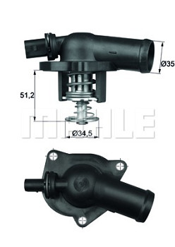 MAHLE Termostat VW LUPO (6X1 6E1) 1.4 (109°)