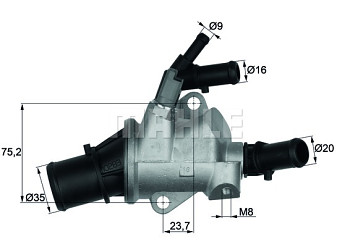 MAHLE Termostat FIAT CROMA (194) 2.4 (88°)