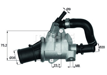 MAHLE Termostat ALFA ROMEO 147 (937) GT (937) 1.9 (88°)