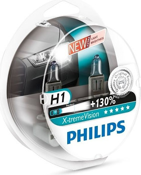 Žárovky H1 PHILIPS X-TremeVision - sada 2ks