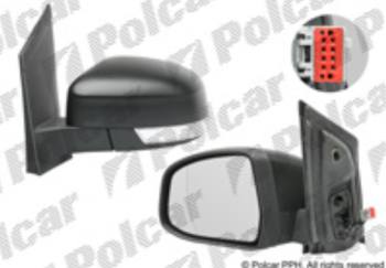 Spätné zrkadlo FORD FOCUS II 08-10 elektrické s blinkrem