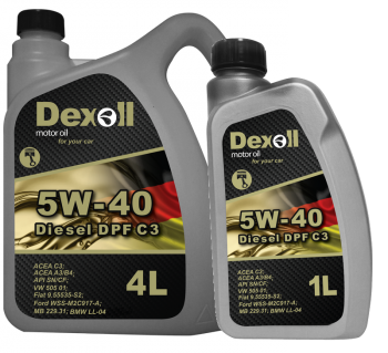 Olej Dexoll 5W-40 Diesel DPF C3 - 4 litry