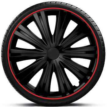 Poklice na kola GIGA 14” Black Red