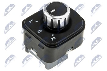 Přepínač nastavení zrcátek chrom VW Golf V VI VII Passat B7 Touran Tiguan Přepínač nastavení zrcátek chrom VW Golf V VI VII Passat B7 Touran Tiguan