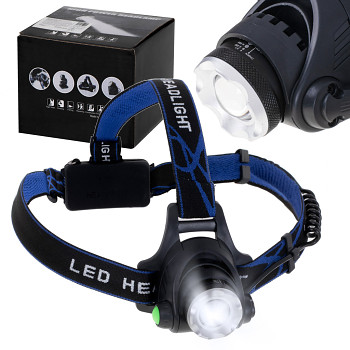 Sada LED čelovky + 2 dobíjecí baterie