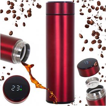 Termoska hrnek smart LED 500ml bordó