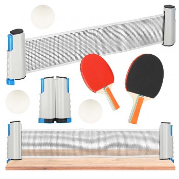 Sada pálek na stolní tenis + výsuvná síťka na ping pong