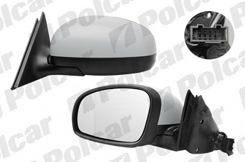 Zpětné zrcátko ŠKODA FABIA II 07-10 elektrické